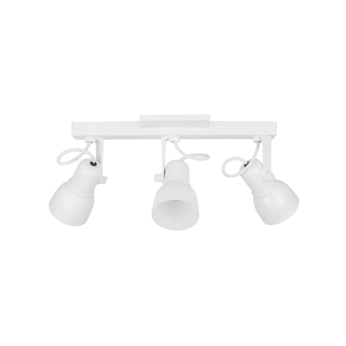 Luminária Spot Trilho Spot Light Branco 3Xe27 Bivolt Foco Direcionável - Kin Light