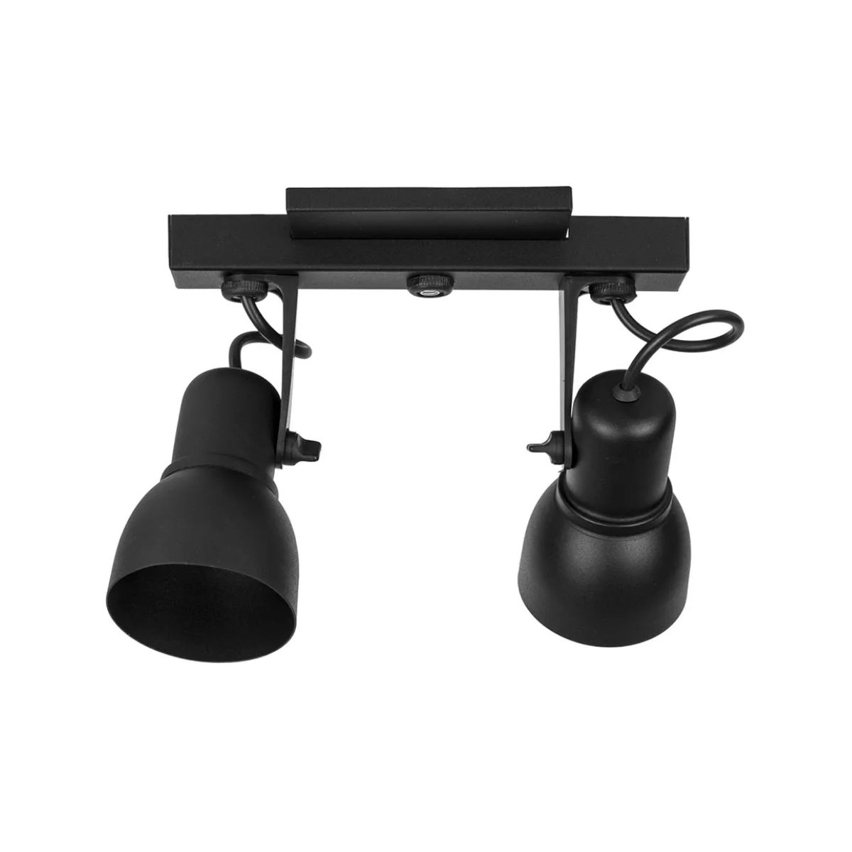 Luminária Spot Sobrepor Spot Light Preto 2Xe27 Bivolt Foco Direcionável - Kin Light