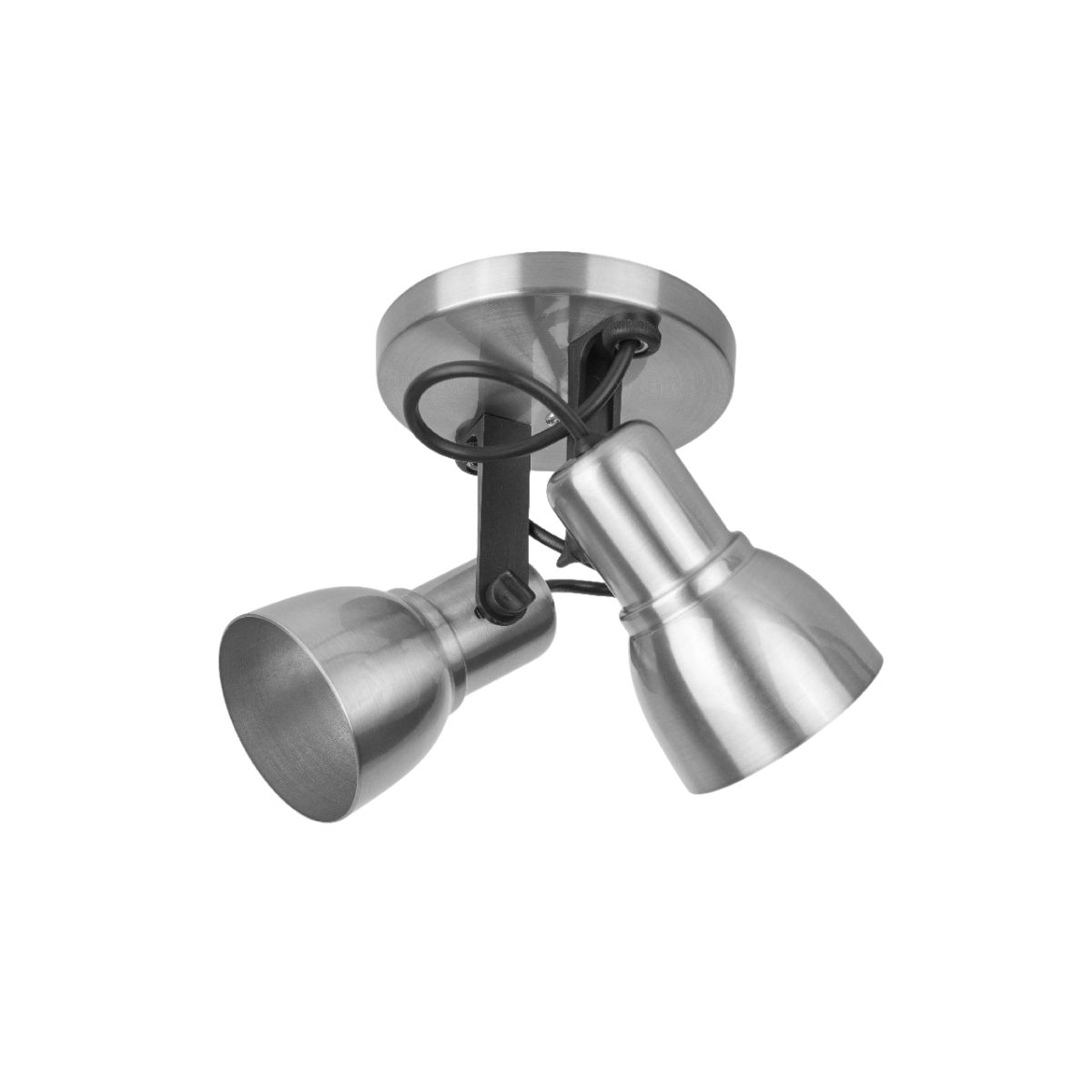 Luminária Spot Trilho Spot Light Lixado 2Xe27 Bivolt Foco Direcionável - Kin Light