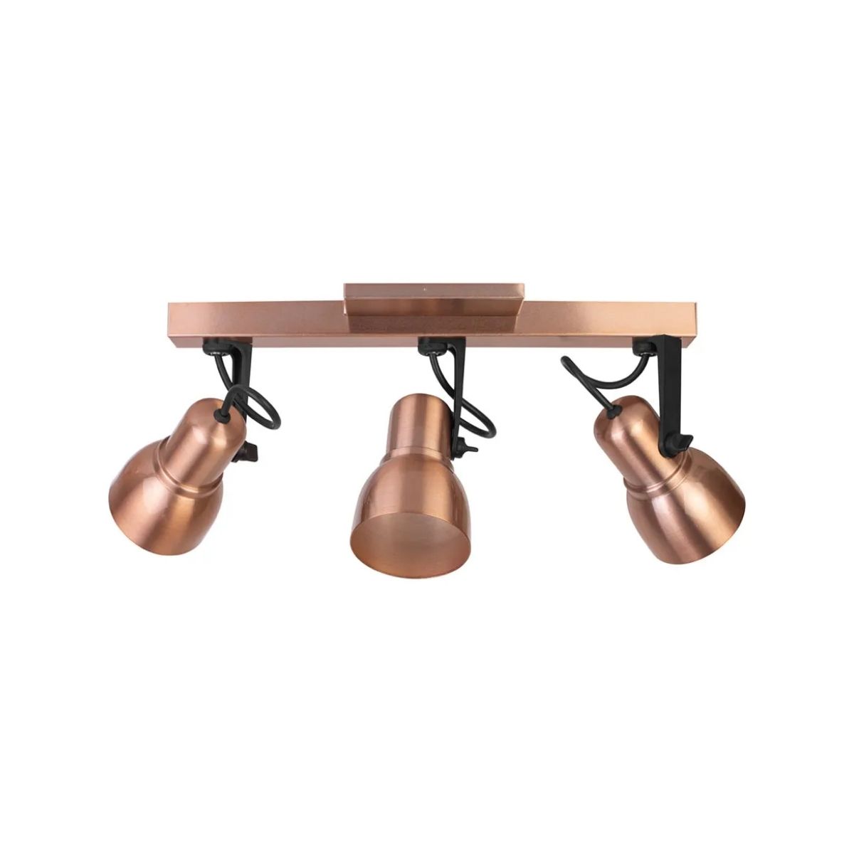 Luminária Spot Trilho Spot Light Cobre 3Xe27 Bivolt Foco Direcionável - Kin Light