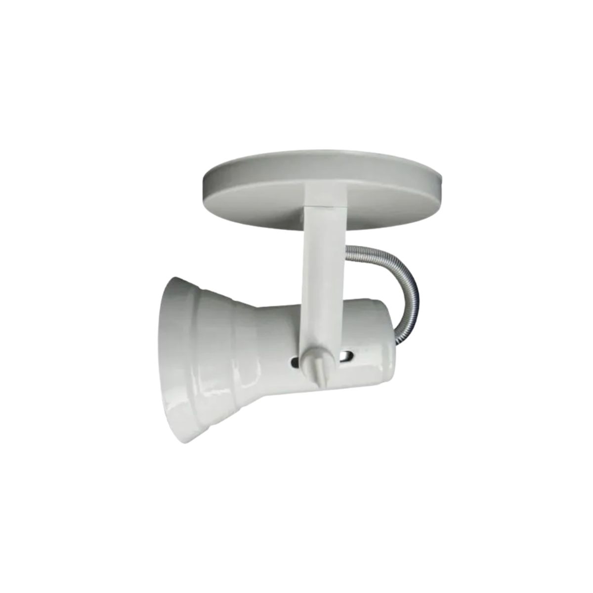 Luminária Spot Sobrepor Corneta Branco E27 Bivolt Foco Direcionável - Kin Light