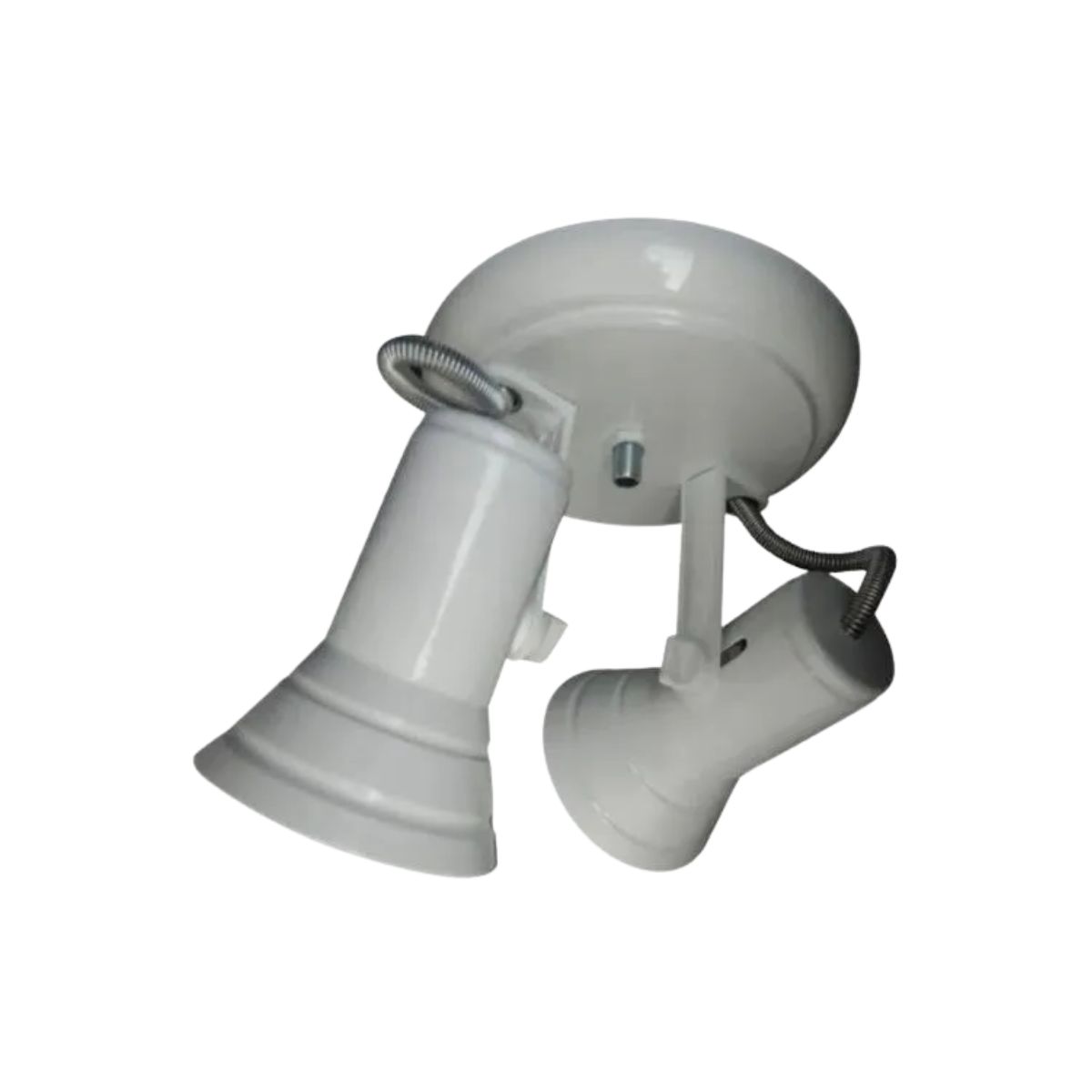 Luminária Spot Sobrepor Corneta Branco 2Xe27 Bivolt Foco Direcionável - Kin Light