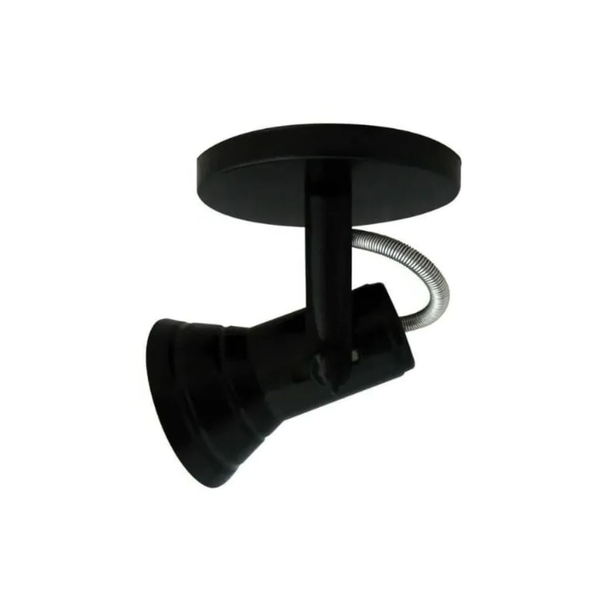 Luminária Spot Sobrepor Corneta Preto E27 Bivolt Foco Direcionável - Kin Light