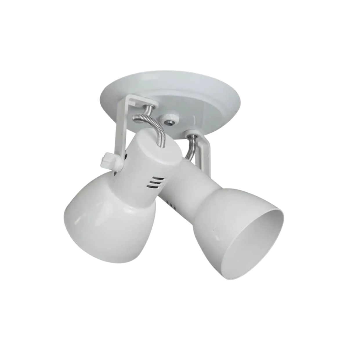 Luminária Spot Sobrepor Cone Branco 2Xe27 Bivolt Foco Direcionável - Kin Light