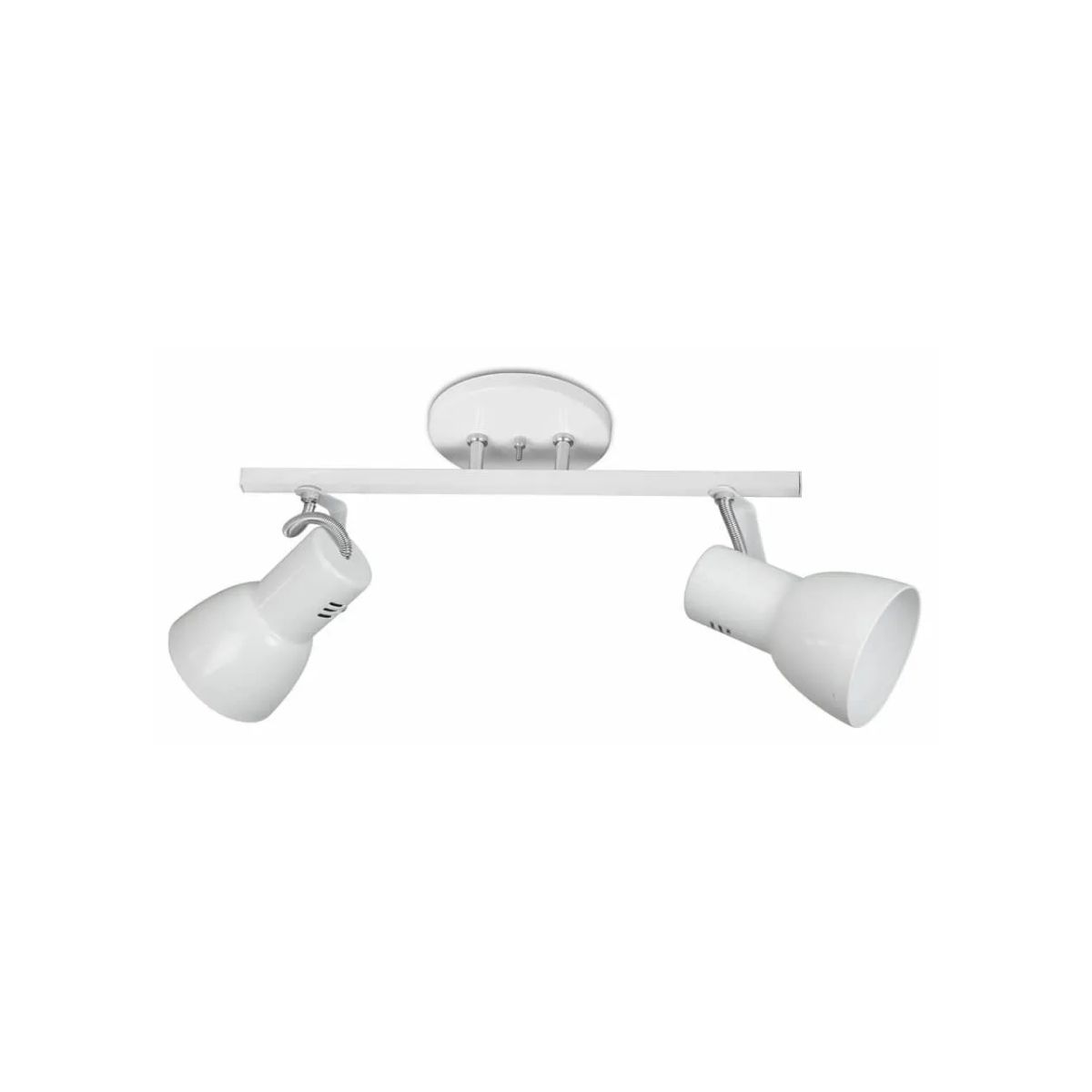 Luminária Spot Sobrepor Trilho Branco 2Xe27 Bivolt Foco Direcionável - Kin Light