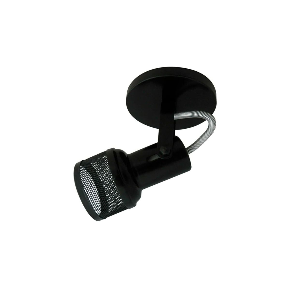 Luminária Spot Sobrepor Tela Preto E27 Bivolt Foco Direcionável - Kin Light