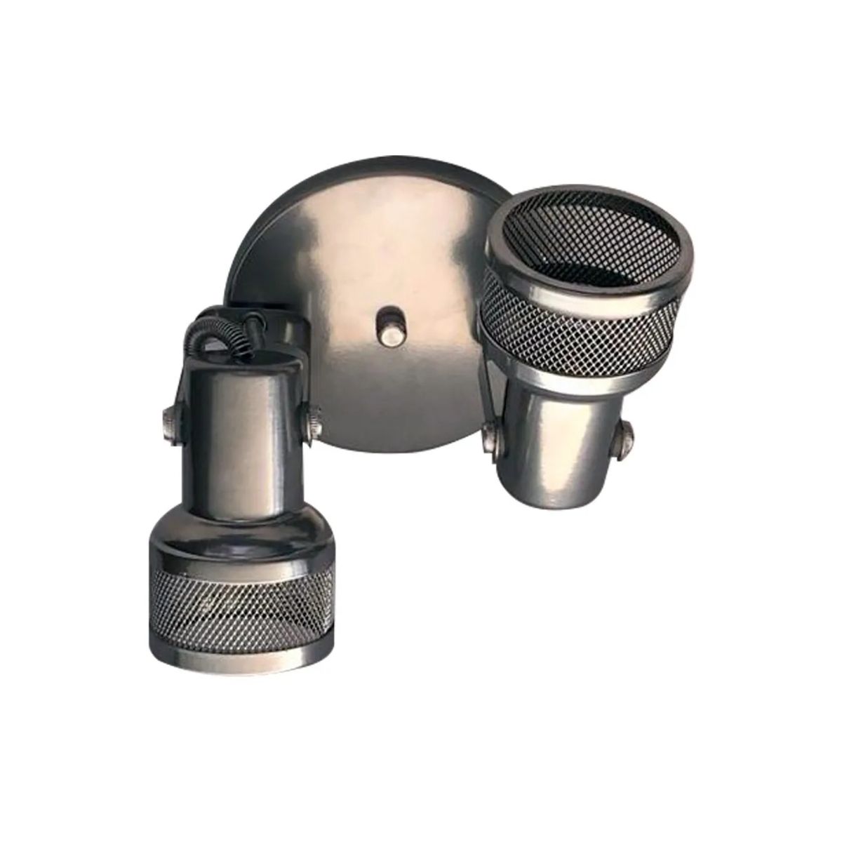 Luminária Spot Sobrepor Tela Titânio 2Xe27 Bivolt Foco Direcionável - Kin Light