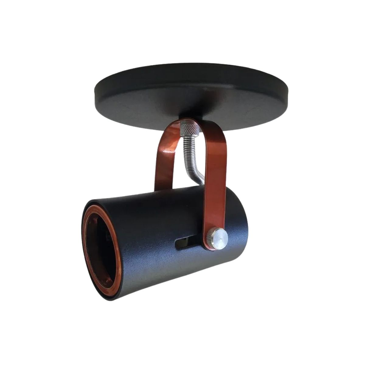 Luminária Spot Sobrepor Gu10 Preto Cobreado Gu10 Bivolt Foco Direcionável - Kin Light