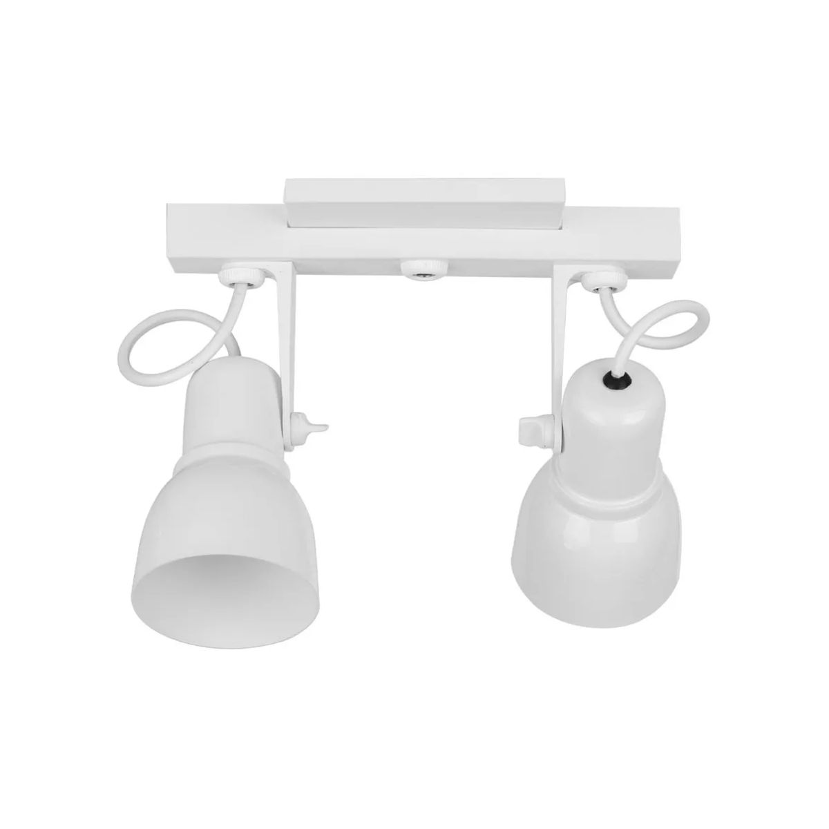 Luminária Spot Trilho Spot Light Branco 2Xe27 Bivolt Foco Direcionável - Kin Light