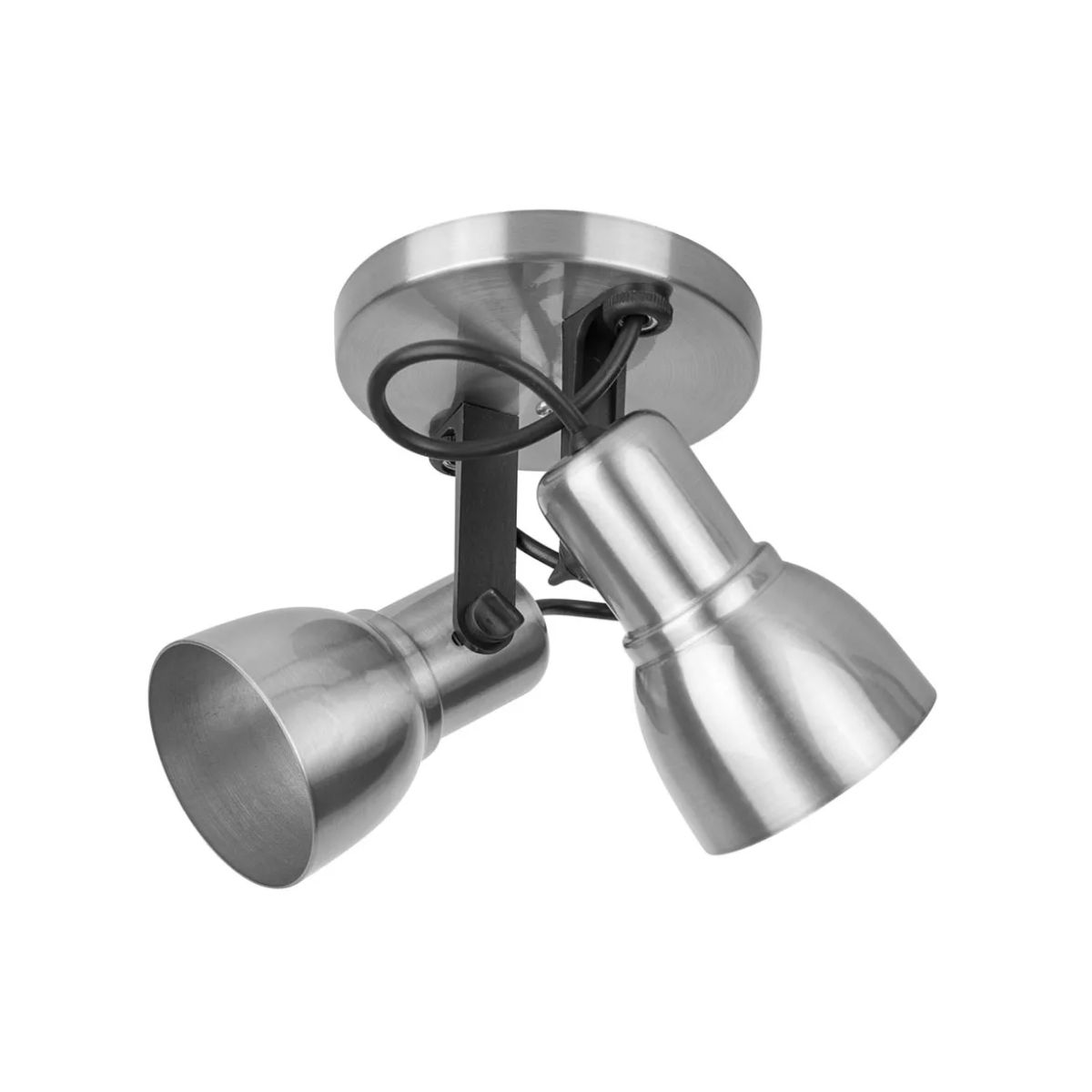 Luminária Spot Sobrepor Spot Light Lixado 2Xe27 Bivolt Foco Direcionável - Kin Light