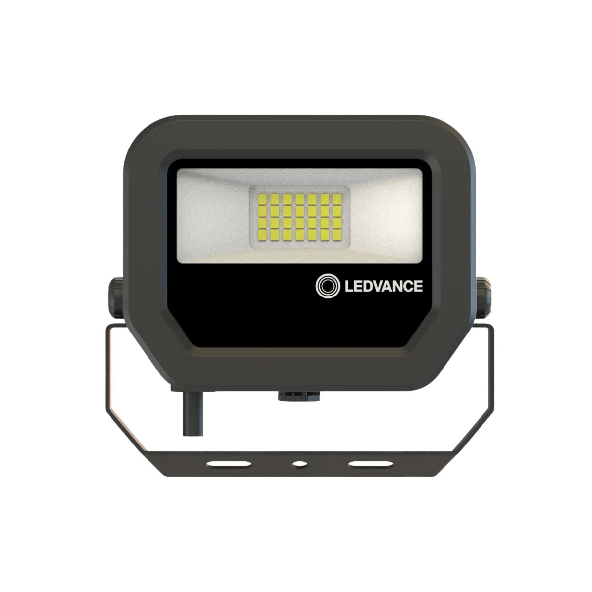 Luminária Refletor Led Retangular Sobrepor Preto 9W Bivolt 3000K Branco Quente 1125Lm Difusor Vidro Temperatura C/Protetor Surto 2Kv - Ledvance