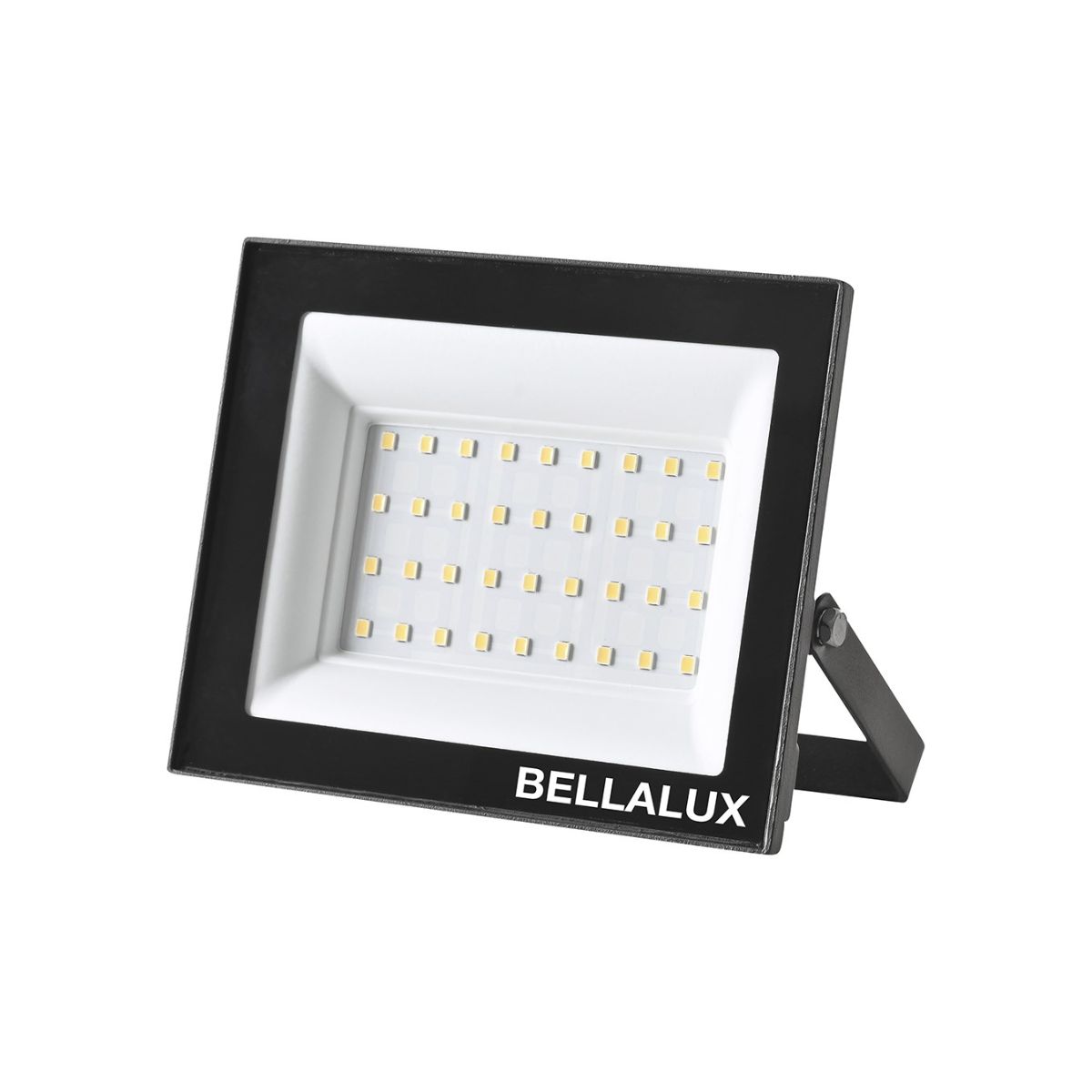 Luminária Refletor Led Retangular Sobrepor Preto 30W Bivolt 6500K Branco Frio 2400Lm Difusor Vidro Temperado C/Protetor Surto 2Kv - Bellalux