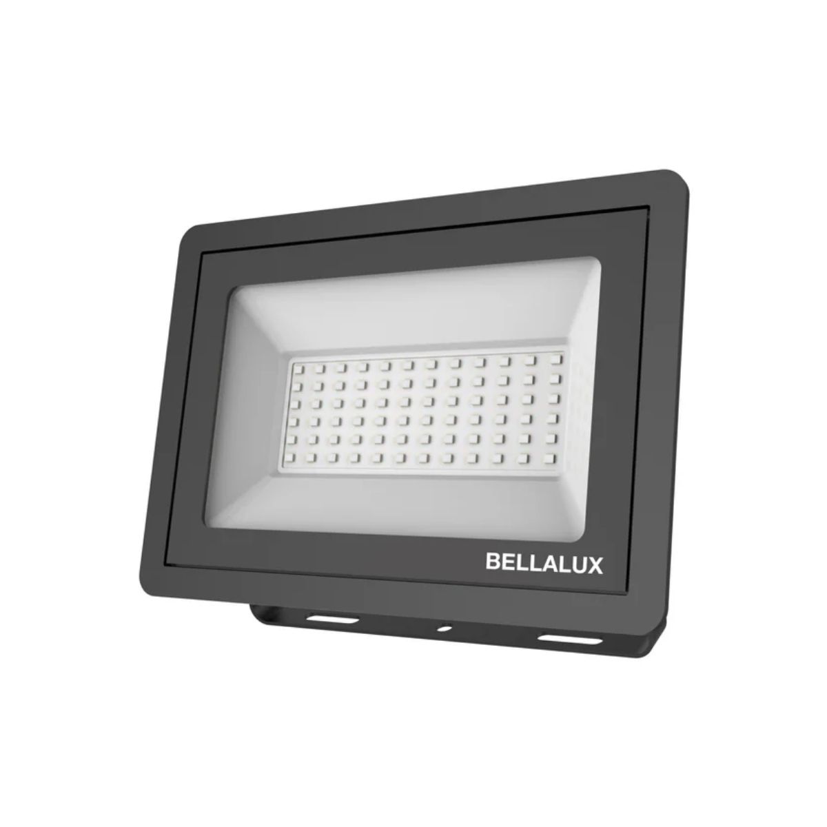 Luminária Refletor Led Retangular Sobrepor Preto 50W Bivolt 6500K Branco Frio 4000Lm Difusor Vidro Temperatura C/Protetor Surto 2Kv - Bellalux