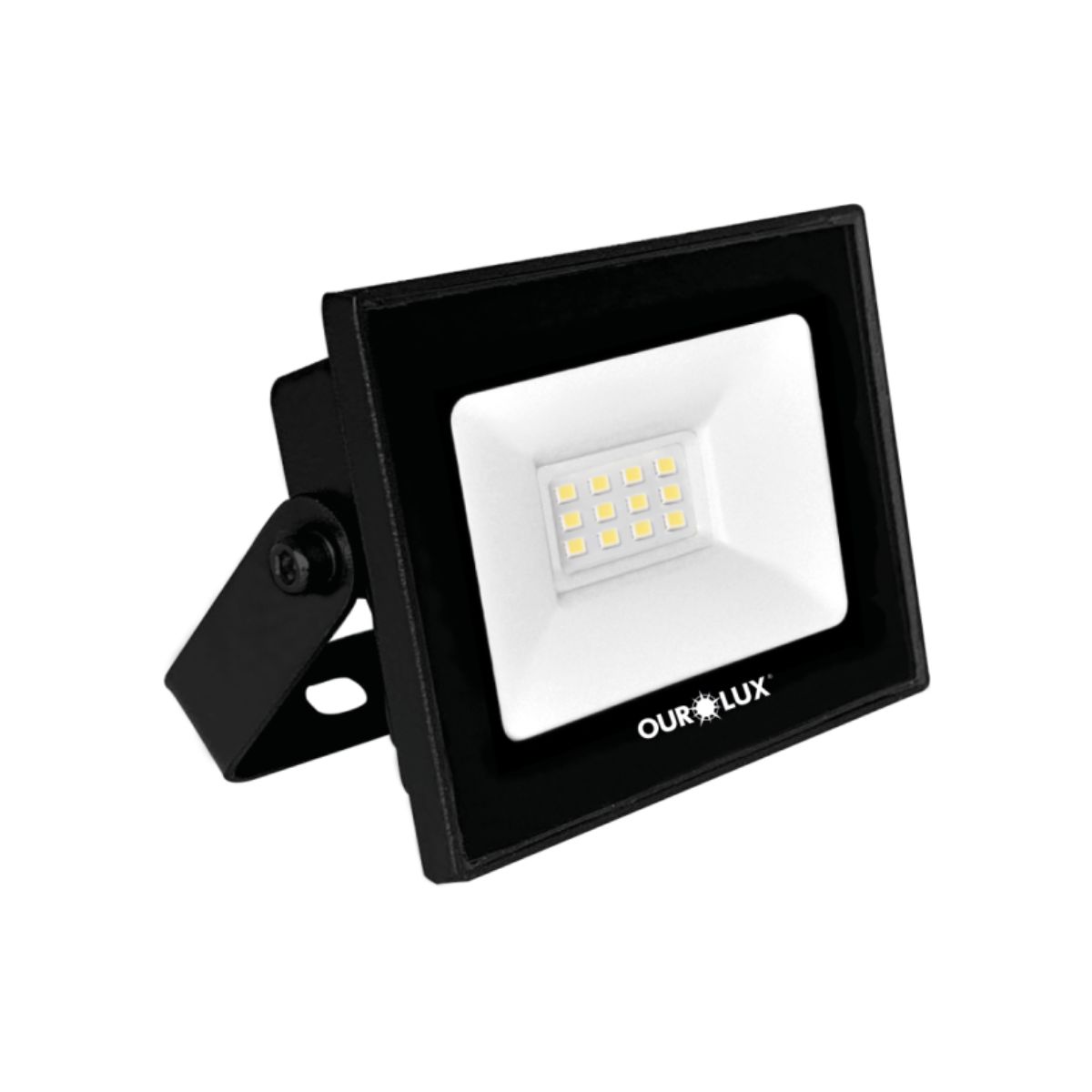 Luminária Refletor Led Sobrepor 10W Bivolt 3000K Branco Quente 800Lm Ourolux