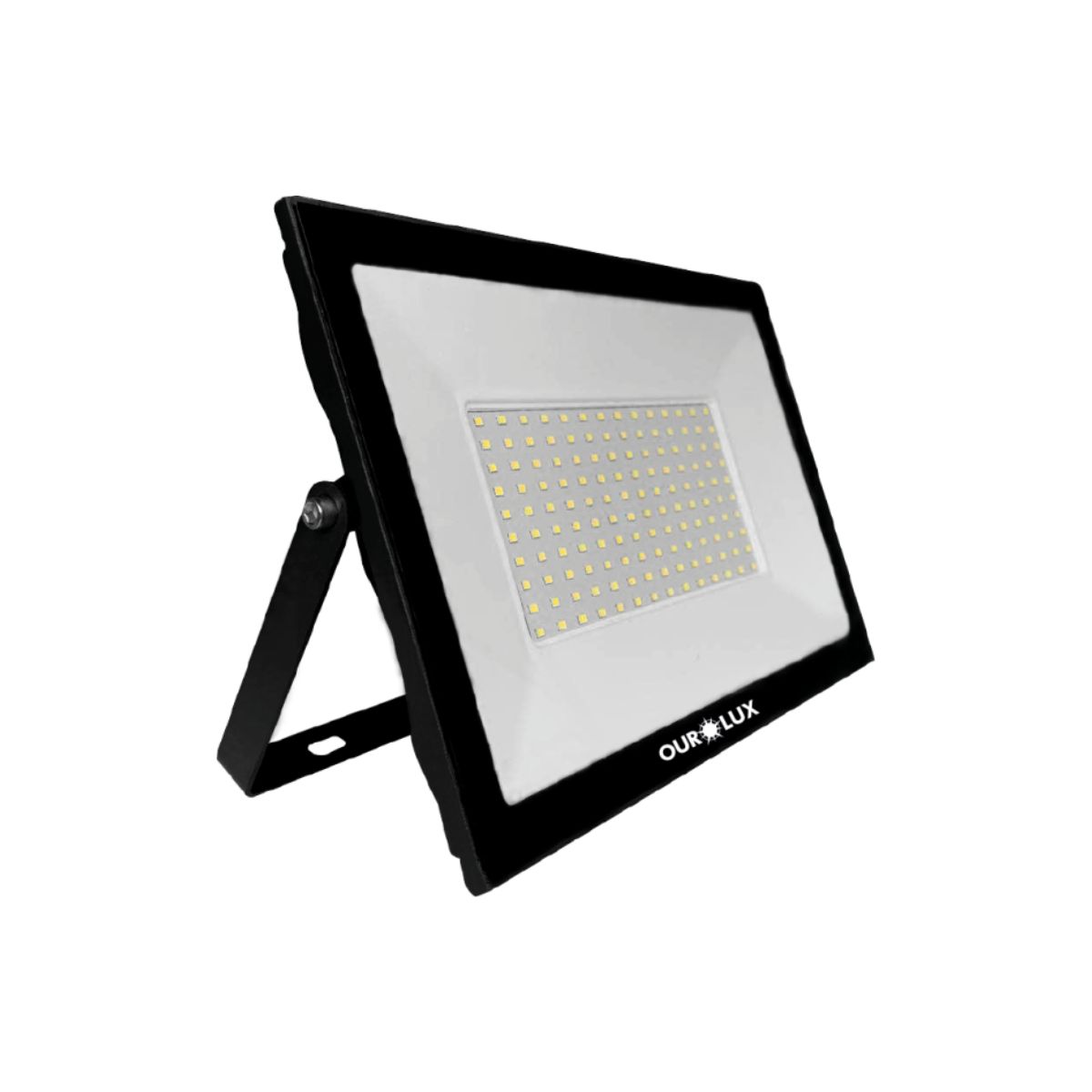 Luminária Refletor Led Sobrepor 100W Bivolt 3000K Branco Quente 6000Lm - Ourolux