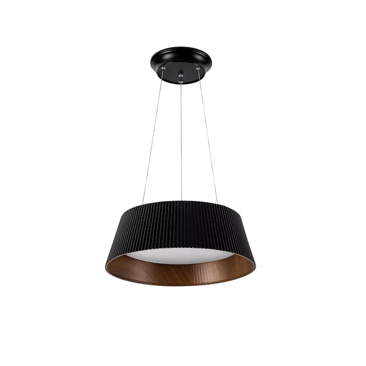 Luminária Pendente Led Ottawa Preto 36W Bivolt 3000K/4000K/6000K Multicolor 2900Lm - Hevvy