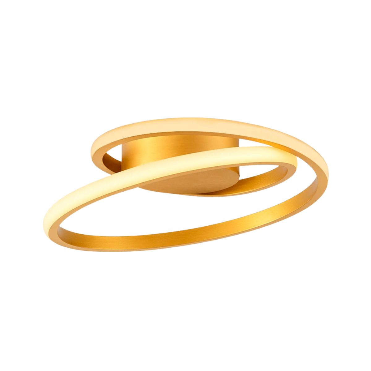 Luminaria Plafon Led Sobrepor Horizon Circle Dourado 30w Biv