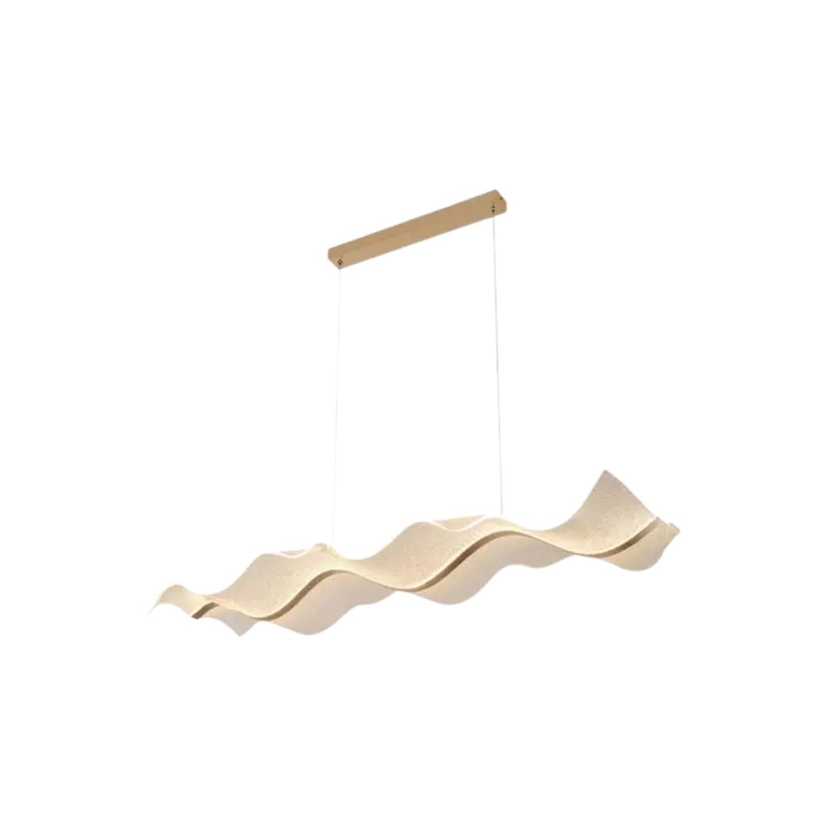 Luminária Pendente Led Sobrepor Wave Dourado 24W Bivolt 3000K Branco Quente 1880Lm - Hevvy