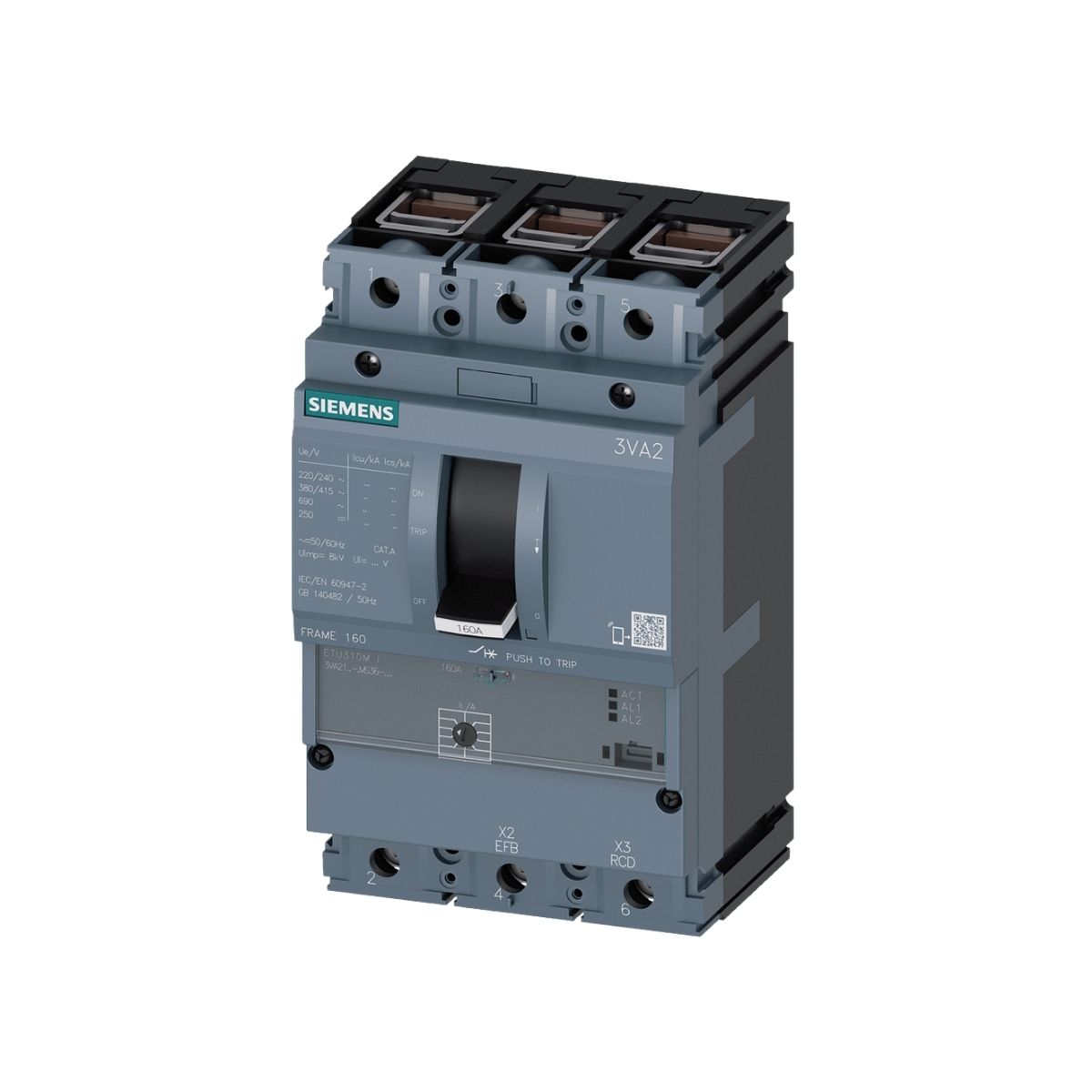 Disjuntor Caixa Moldada Tripolar 70-100A 70Ka 380/415V 50/60Hz - Siemens