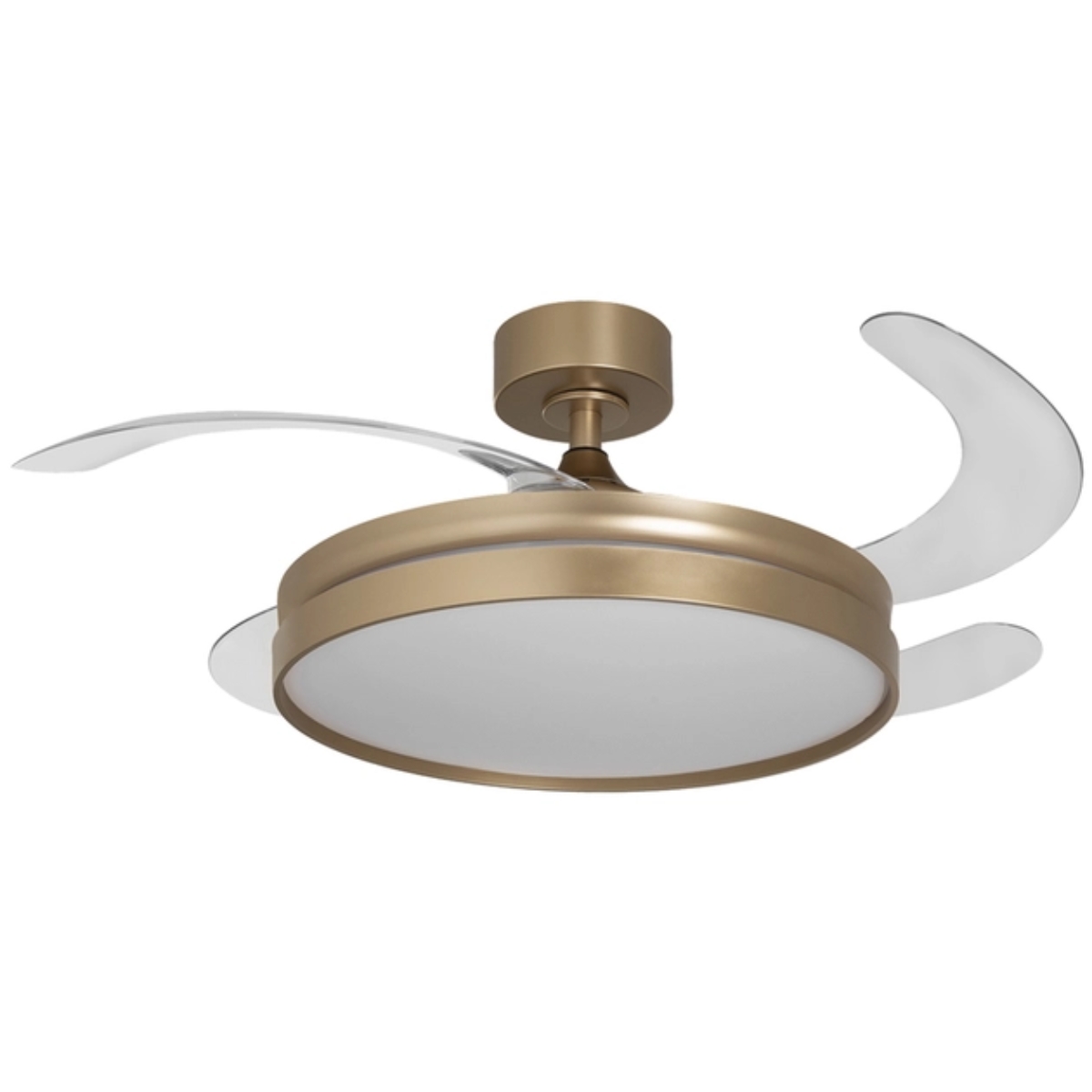 Ventilador Teto Retrátil Riviera 127/220V 96W Dourado Com Controle Remoto - Tualix