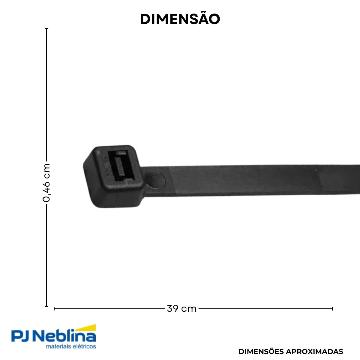 Braçadeira Flexível Nylon 390X4,6Mm Preto - Dutoplast