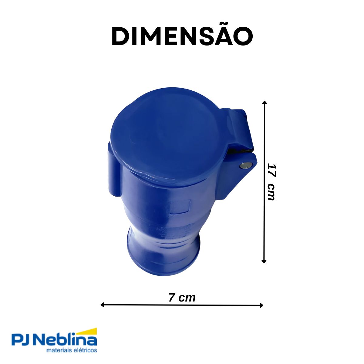Tomada Industrial Femea Movel Acoplador 3p+t 32a 200/250v Azul