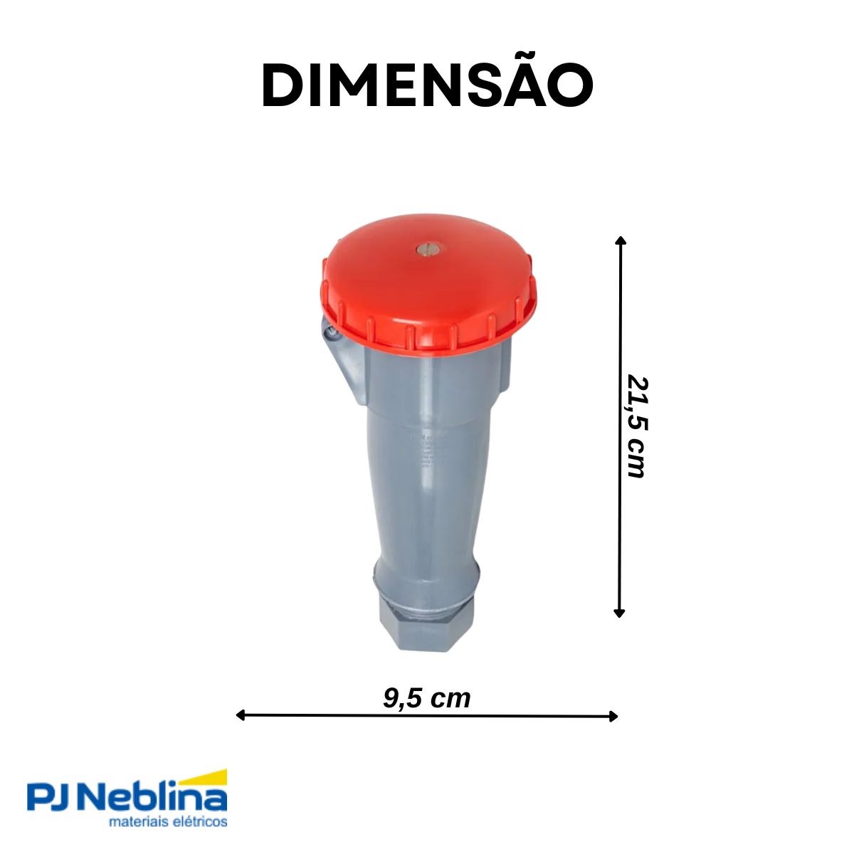 Tomada Industrial Femea Móvel Acoplador 3P+T 63A 380/440V Vm 6H Ip67 - Steck