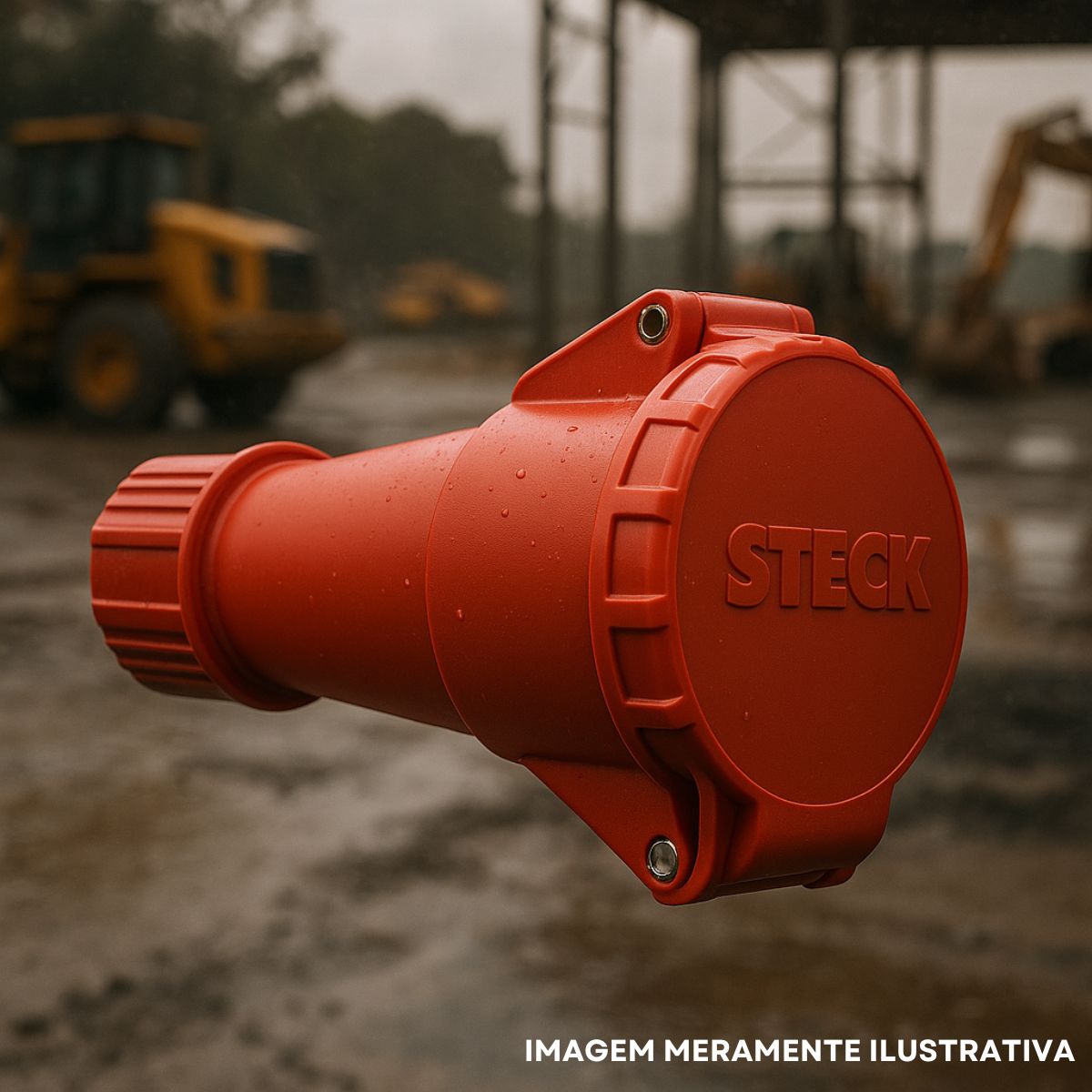 Tomada Industrial Femea Móvel Acoplador 3P+T 63A 380/440V Vm 6H Ip67 - Steck