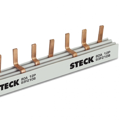 Kit Barramento Trifásico Para 12 Disjuntor Din 80A S3F210B - Steck