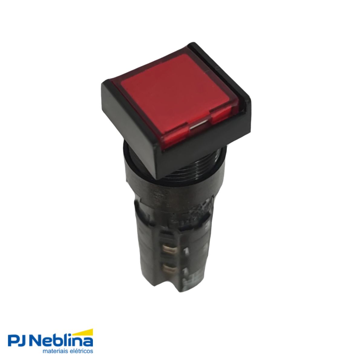 Botão Comando Pulsador Saliente Iluminado Quadrado 16 mm Plástico Vermelho 2Na+2Nf - Ace - Schmersal
