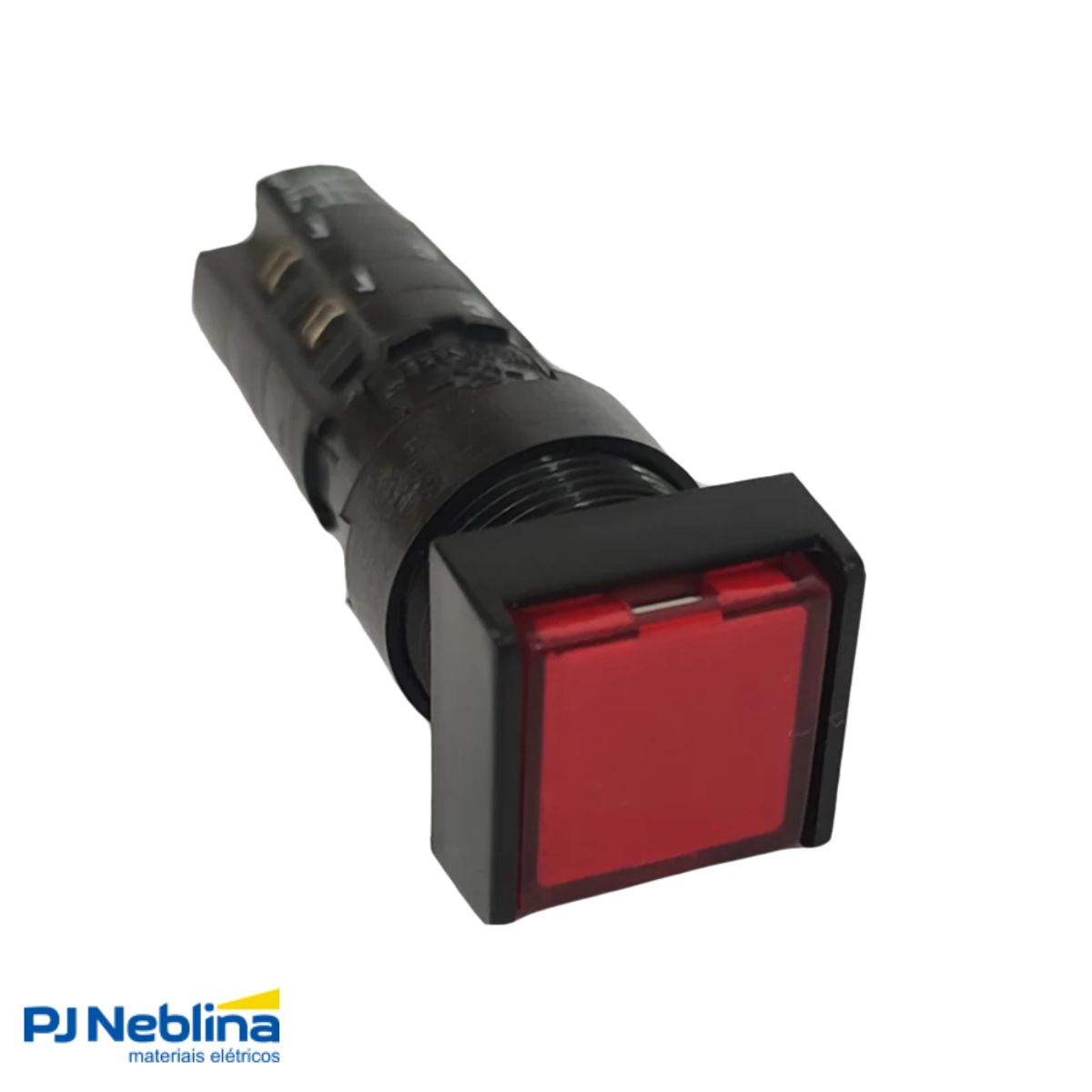 Botão Comando Pulsador Saliente Iluminado Quadrado 16 mm Plástico Vermelho 2Na+2Nf - Ace - Schmersal