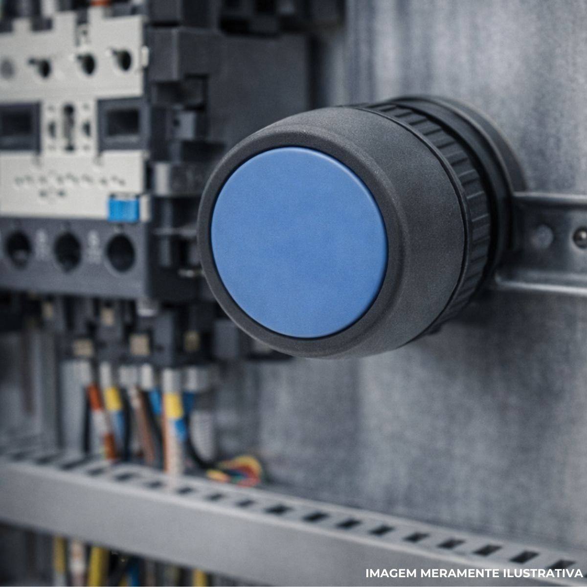 Botão Comando Pulsador Faceado Redondo 30 mm Plástico Azul - Ace Schmersal