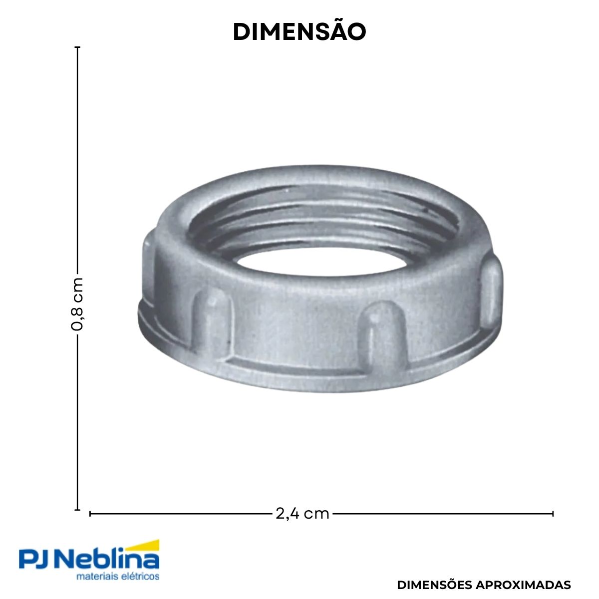 Bucha 3/8 P/Eletroduto Alumínio - Wetzel