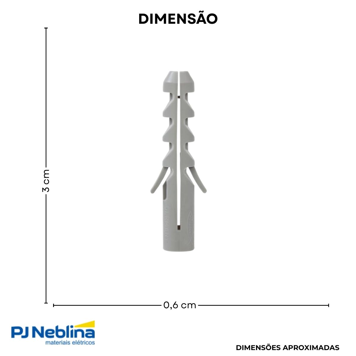 Bucha Fixação Universal S6 6Mm Nylon Cinza - Fischer
