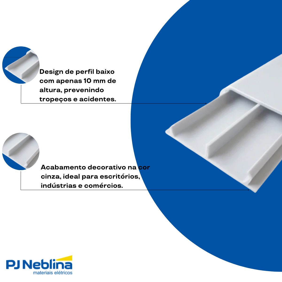 Canaleta Pvc Piso 50X10 (Br C/2M) Cz Dp2 - Dutoplast