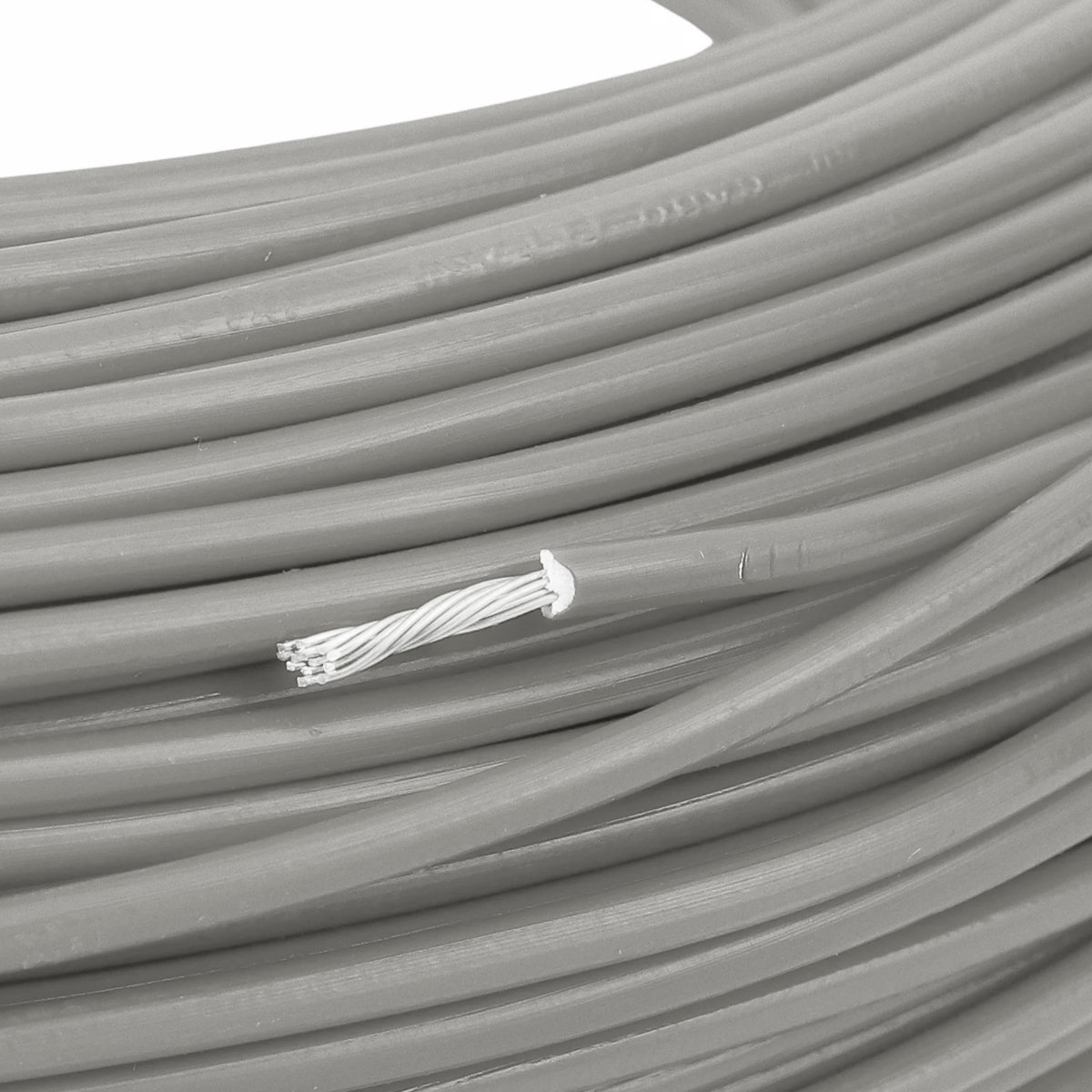 Cabo Flexível 750V Pvc 0,50Mm Cinza 70G 100 Metros - Cabonax