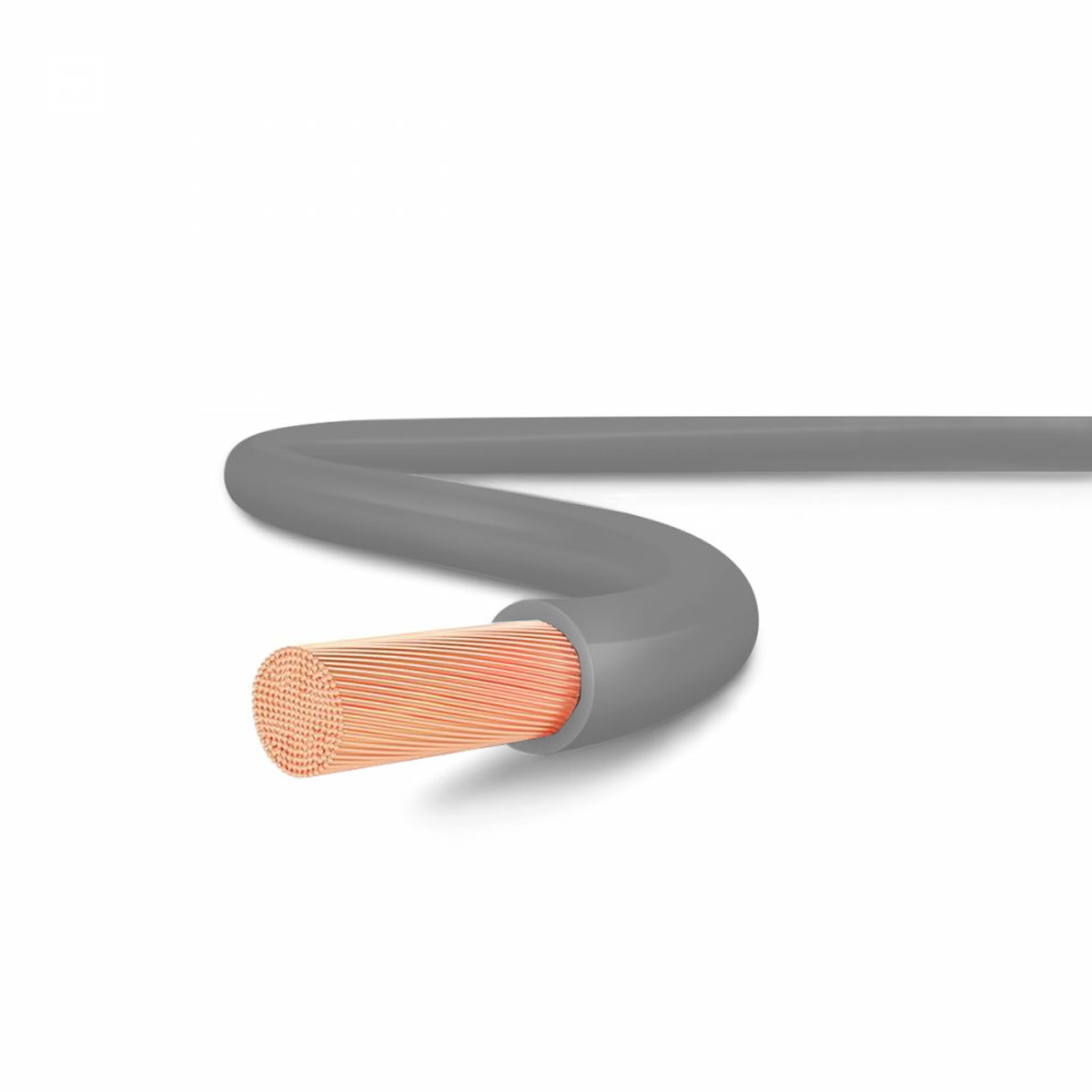 Cabo Flexível 750V Pvc 0,50Mm Cinza 70G 100 Metros - Cabonax