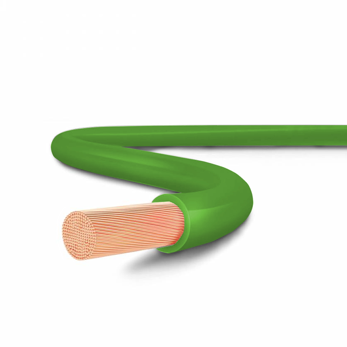 Cabo Flexível 750V Pvc 0,50Mm Verde 70G 100 Metros - Cabonax