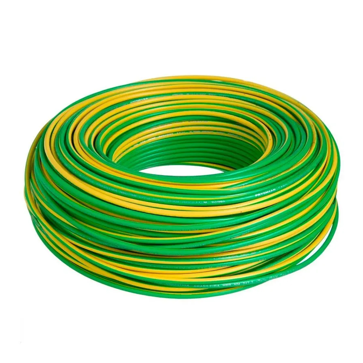 Cabo Flexível Duflex 750V Pvc 1,50Mm Amarelo/Verde 70G 100 Metros - Induscabos