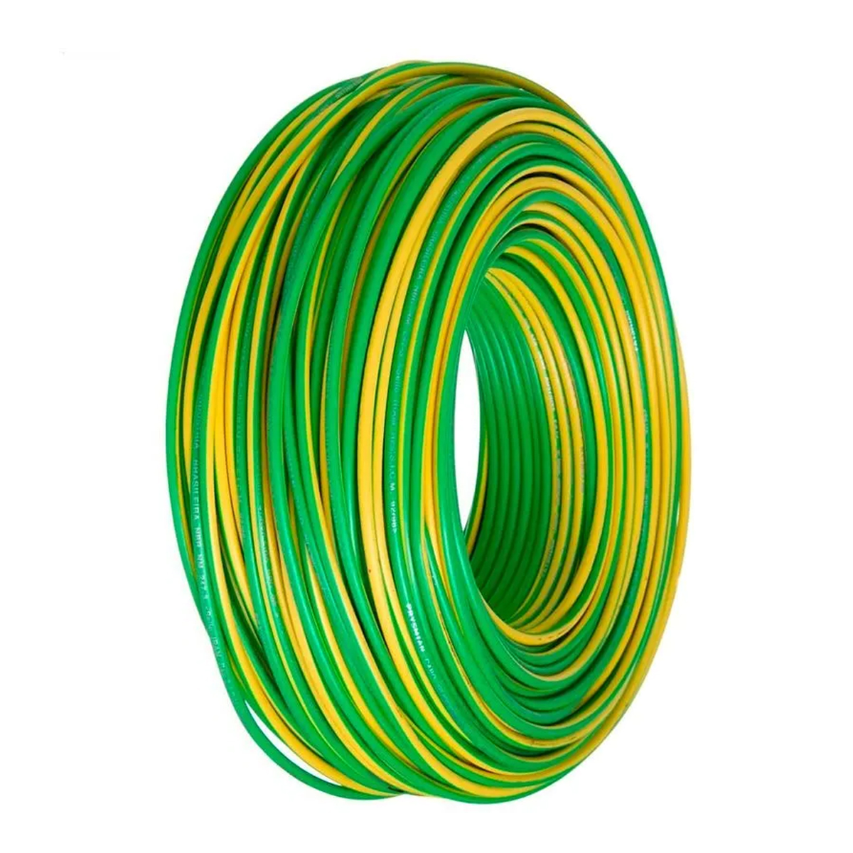 Cabo Flexível Duflex 750V Pvc 1,50Mm Amarelo/Verde 70G 100 Metros - Induscabos