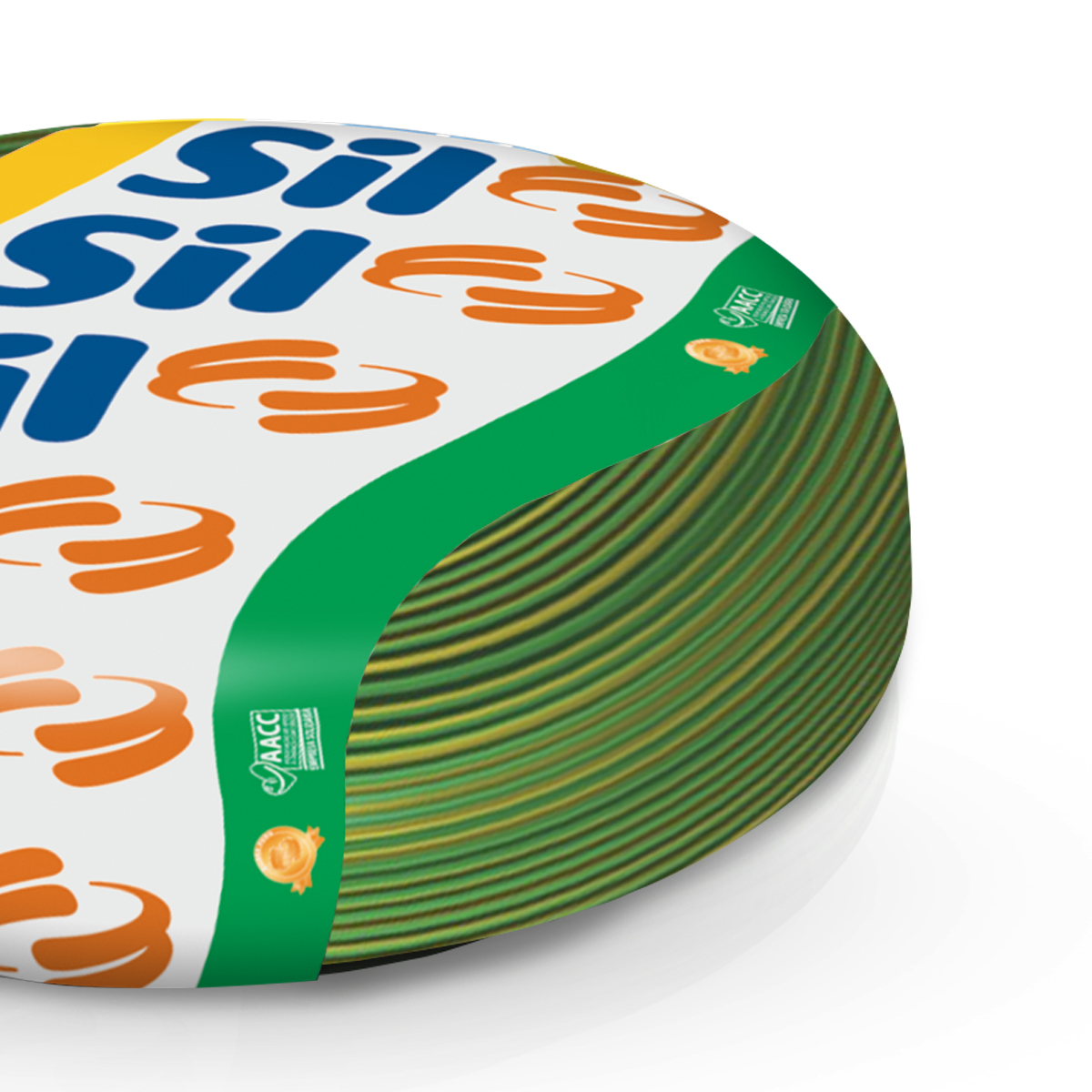 Cabo Flexível 750V Pvc 1,00Mm Amarelo/Verde 70G 100 Metros - Sil