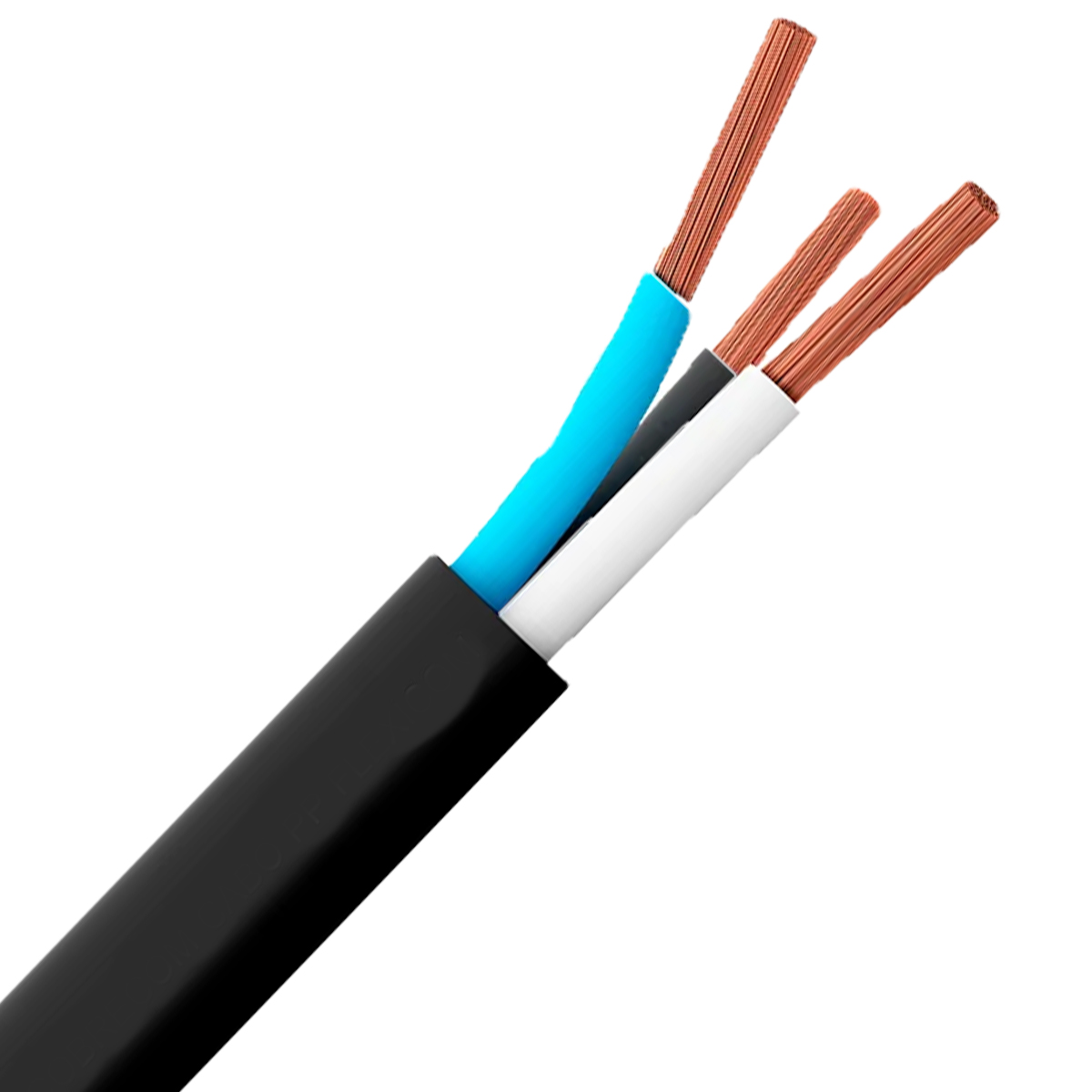 Cabo PP 500V PVC 3x0,75mm Preto 100 Metros - Sil