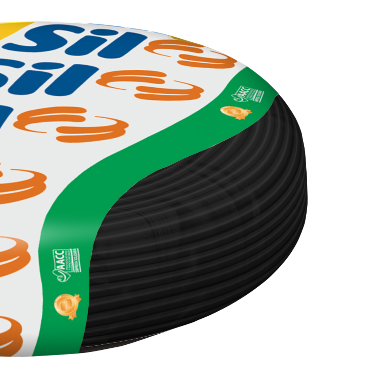 Cabo Pp 500V Pvc 4X0,50Mm Preto 70G 100 Metros - Sil