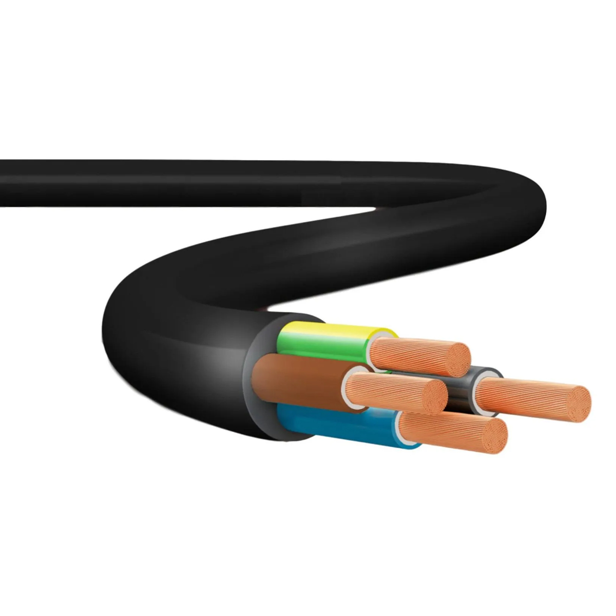 Cabo Pp 500V Pvc 4X0,50Mm Preto 70G 100 Metros - Sil