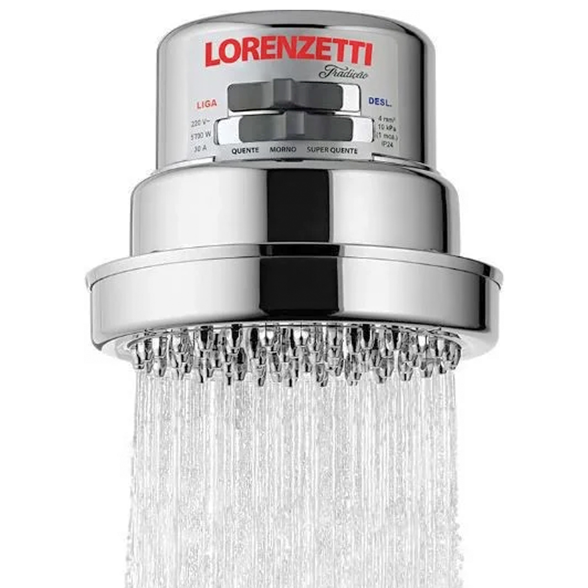 Chuveiro Ducha 4 Temperaturas Tradição 220V 5700W Cromado 7514190 - Lorenzetti