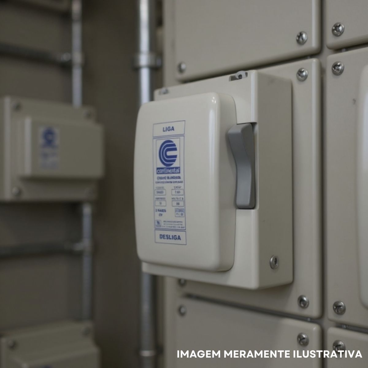 Chave Blindada Porta Fusível Trifásica 30A 600V Diazed Alavanca Cinza F-521 - Margirius