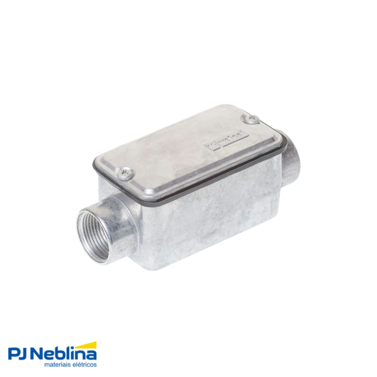 Condulete Alumínio Fixo Tipo C 1/2 C/Rosca Bsp C/Pintura Cinza C/Tampa C/Vedação Tgvp (Ip54) - Wetzel