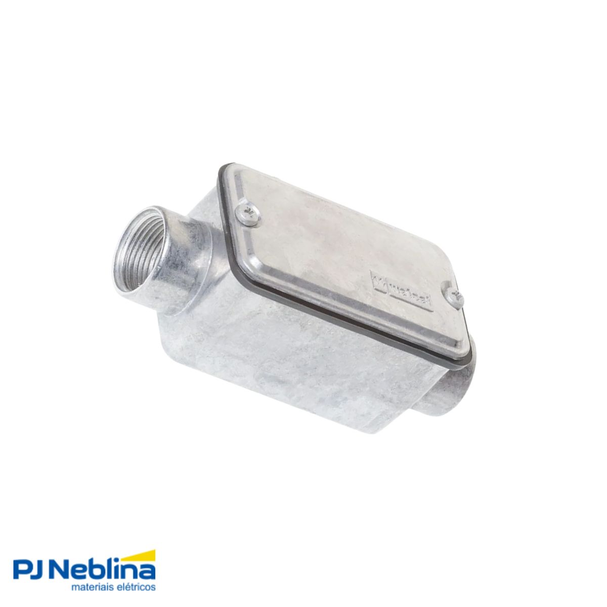 Condulete Alumínio Fixo Tipo C 1/2 C/Rosca Bsp C/Pintura Cinza C/Tampa C/Vedação Tgvp (Ip54) - Wetzel