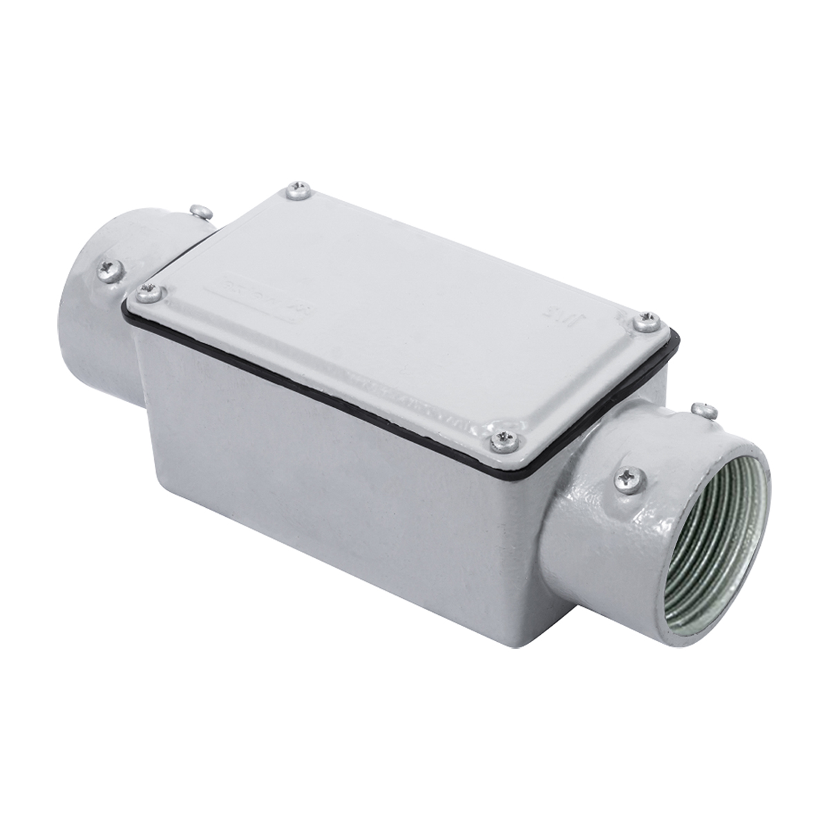 Condulete Alumínio Fixo Tipo C 2 Polegada Com Rosca Bsp Com Tampa Com Vedação Ip54 - Wetzel