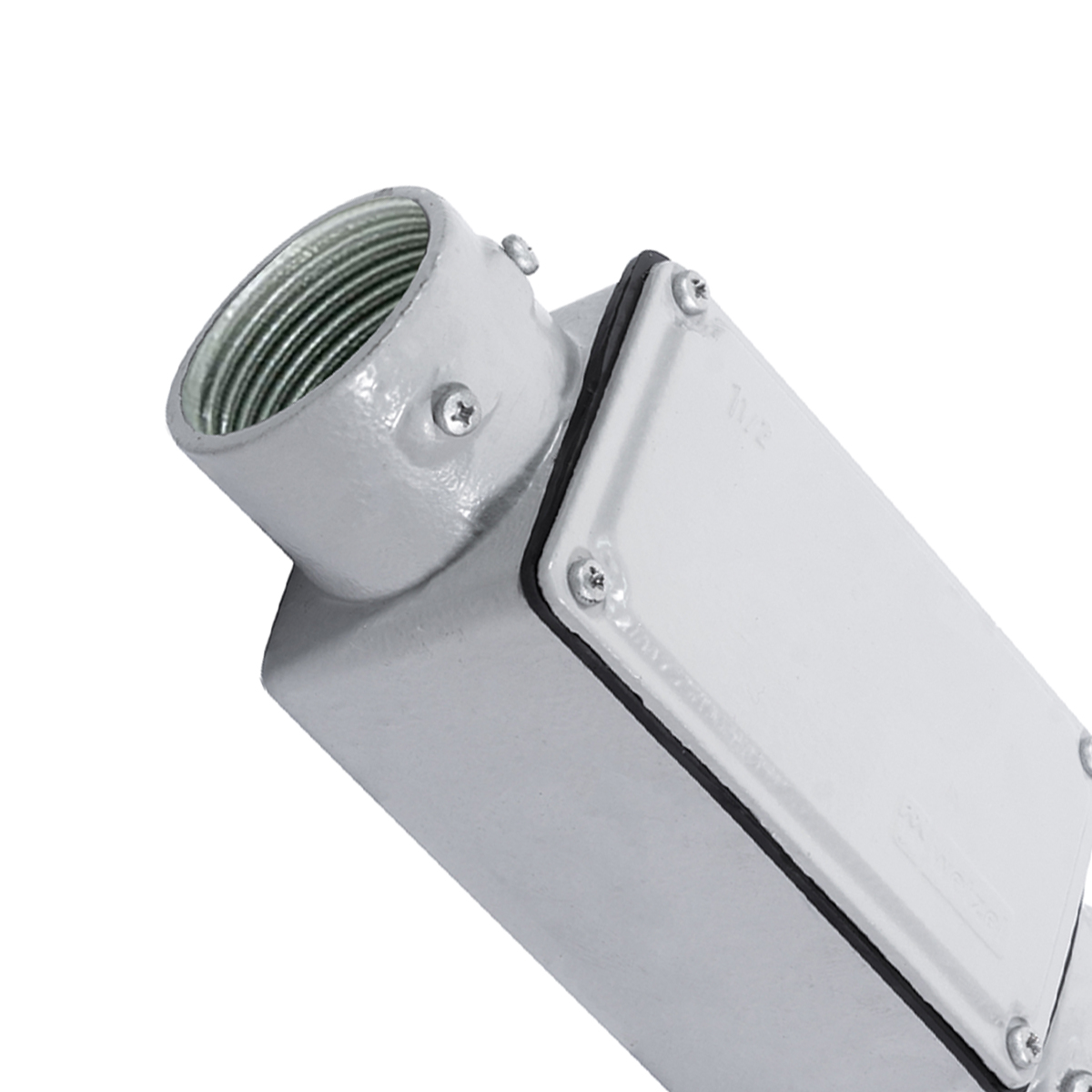 Condulete Alumínio Fixo Tipo C 2 Polegada Com Rosca Bsp Com Tampa Com Vedação Ip54 - Wetzel
